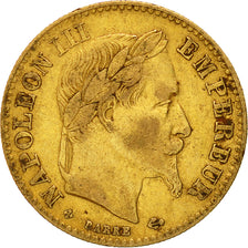 Moneta, Francia, Napoleon III, Napoléon III, 10 Francs, 1862, Strasbourg, MB+