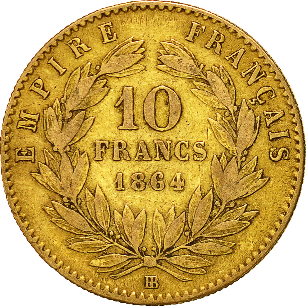 Münze, Frankreich, Napoleon III, Napoléon III, 10 Francs, 1864, Strasbourg