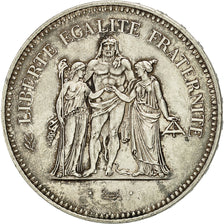 Coin, France, Hercule, 50 Francs, 1975, Paris, MS(63), Silver, KM:941.1