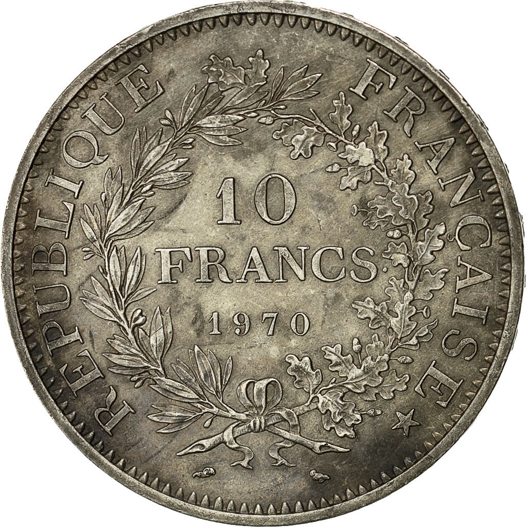 Coin, France, Hercule, 10 Francs, 1970, Paris, MS(63), Silver, KM:932