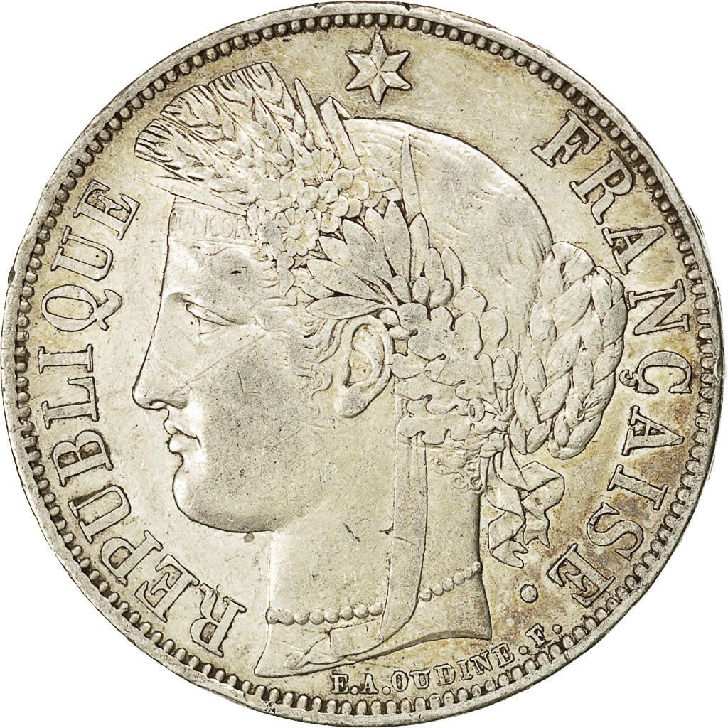 Coin, France, Cérès, 5 Francs, 1850, Paris, EF(40-45), Silver, KM:761.1