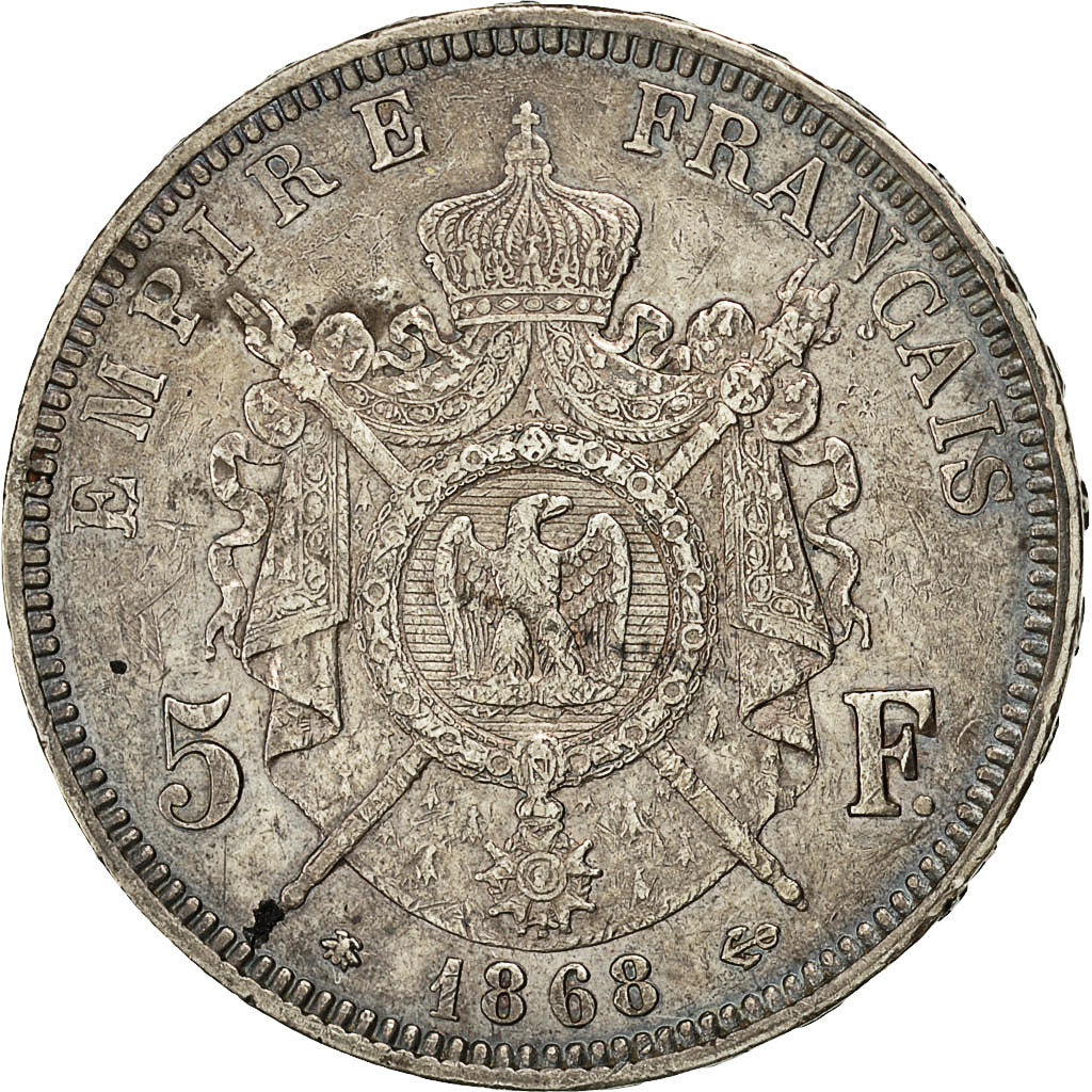 Münze, Frankreich, Napoleon III, Napoléon III, 5 Francs, 1868, Paris, SS