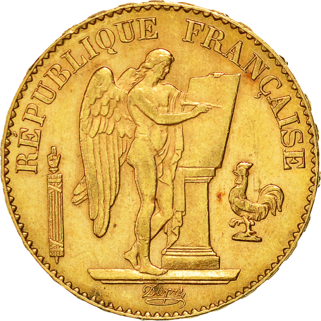 Coin, France, Génie, 20 Francs, 1896, Paris, MS(60-62), Gold, KM:825