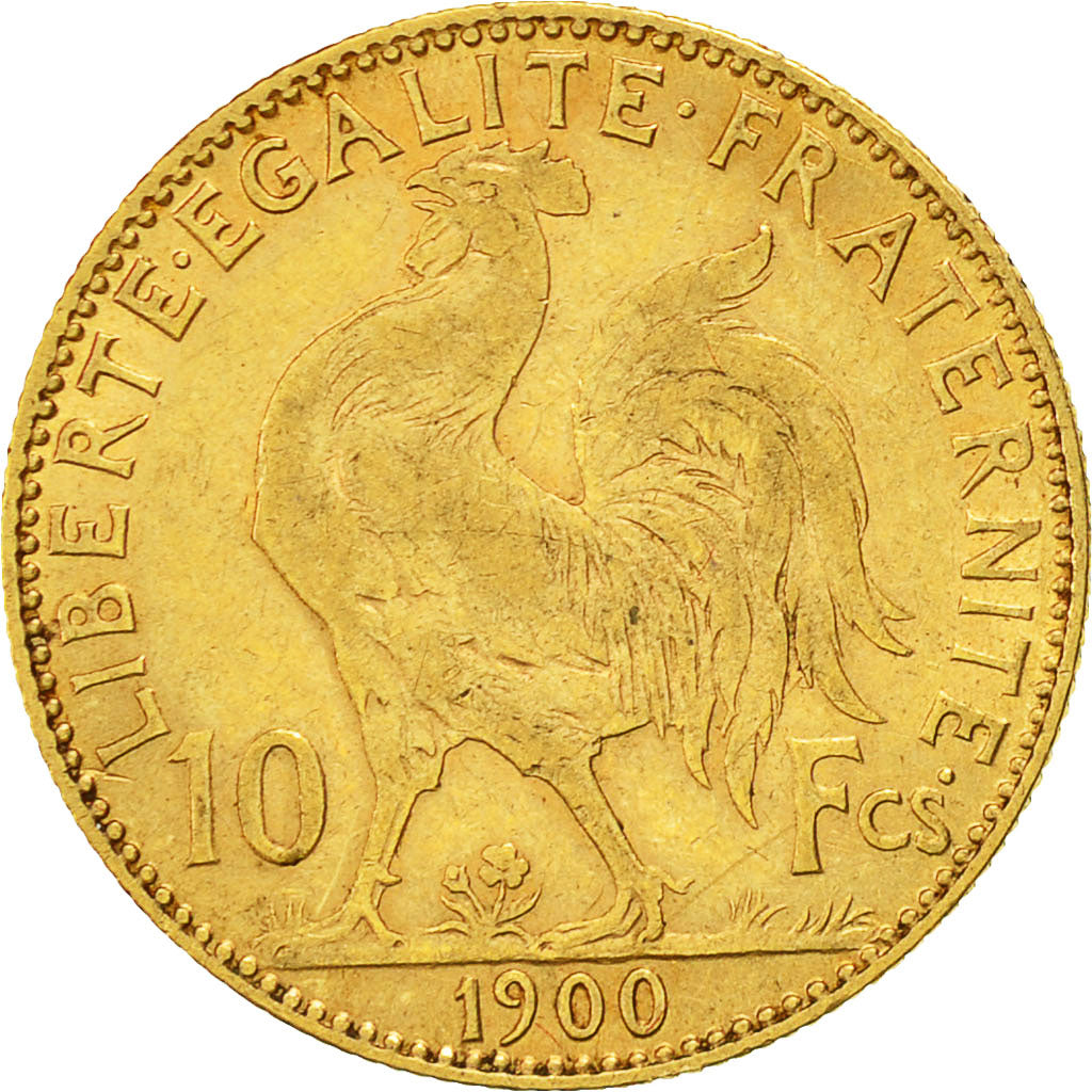 Coin, France, Marianne, 10 Francs, 1900, Paris, EF(40-45), Gold, KM:846