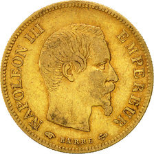 Coin, France, Napoleon III, 10 Francs, 1855, Paris, VF(30-35), Gold