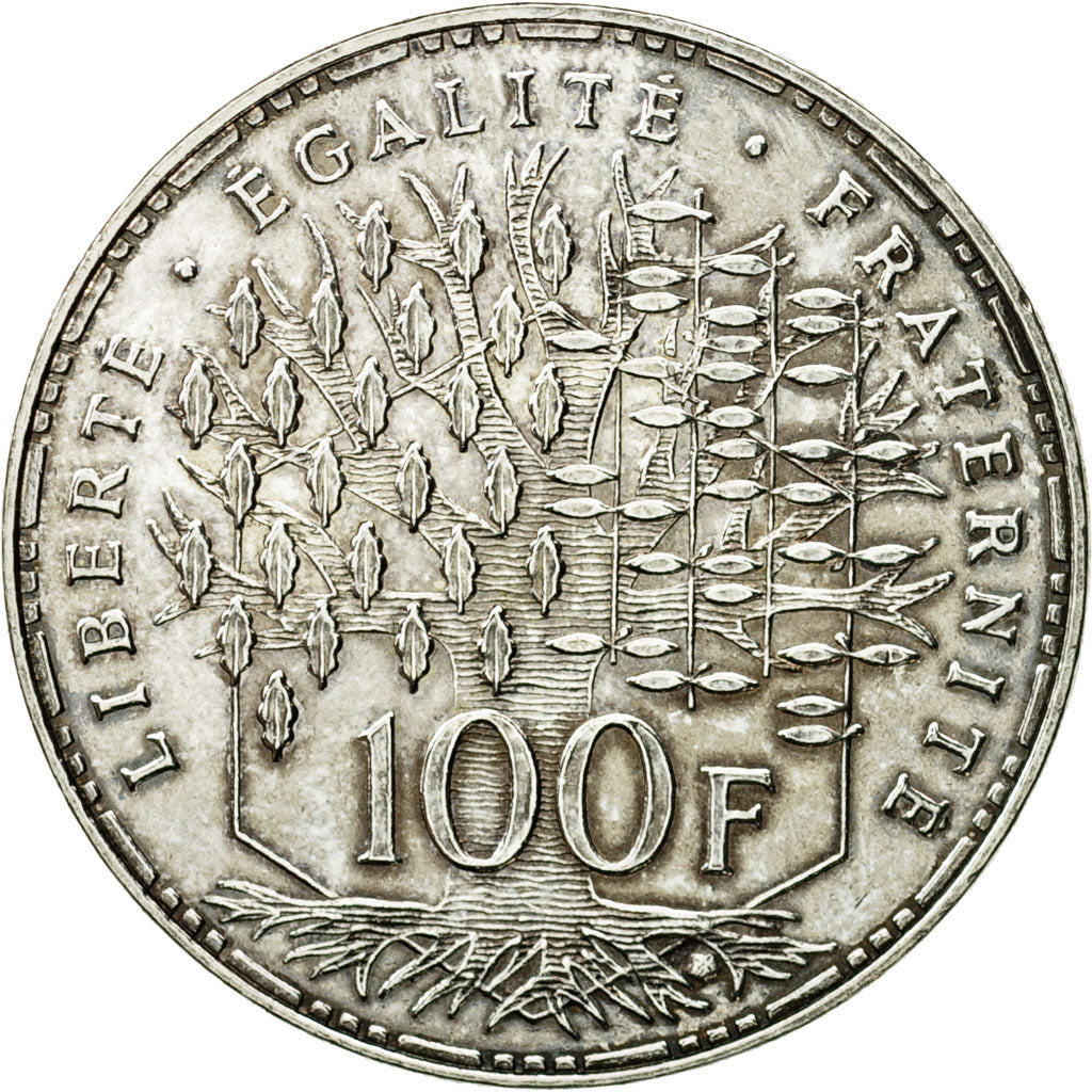 Coin, France, Panthéon, 100 Francs, 1987, Paris, AU(55-58), Silver, KM:951.1