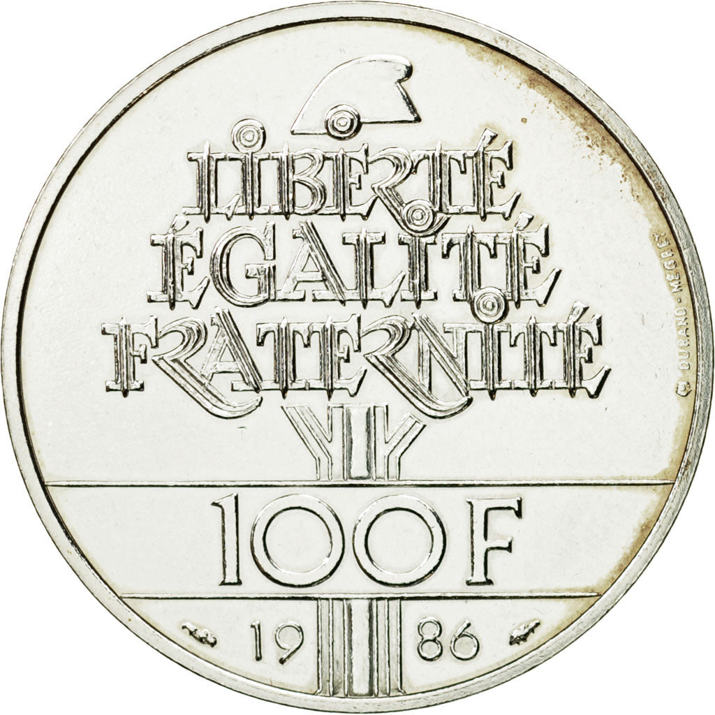 Coin, France, Statue de la Liberté, 100 Francs, 1986, Pessac, ESSAI, MS(63)
