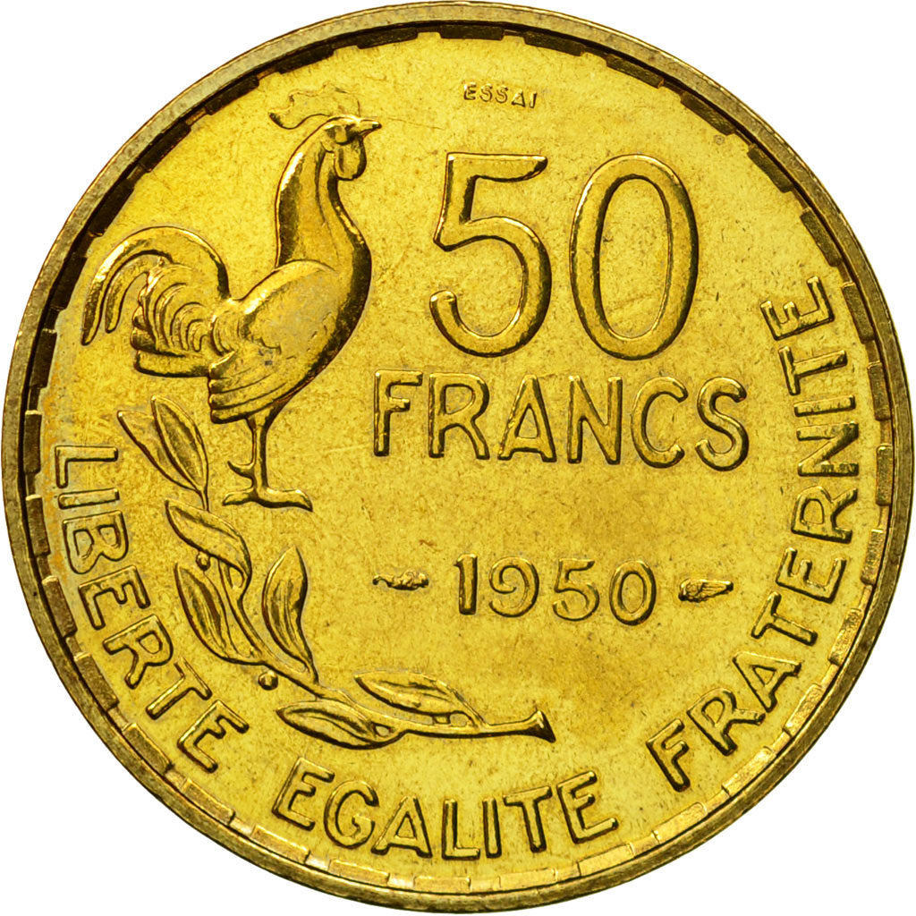 Coin, France, Guiraud, 50 Francs, 1950, Paris, ESSAI, MS(60-62)