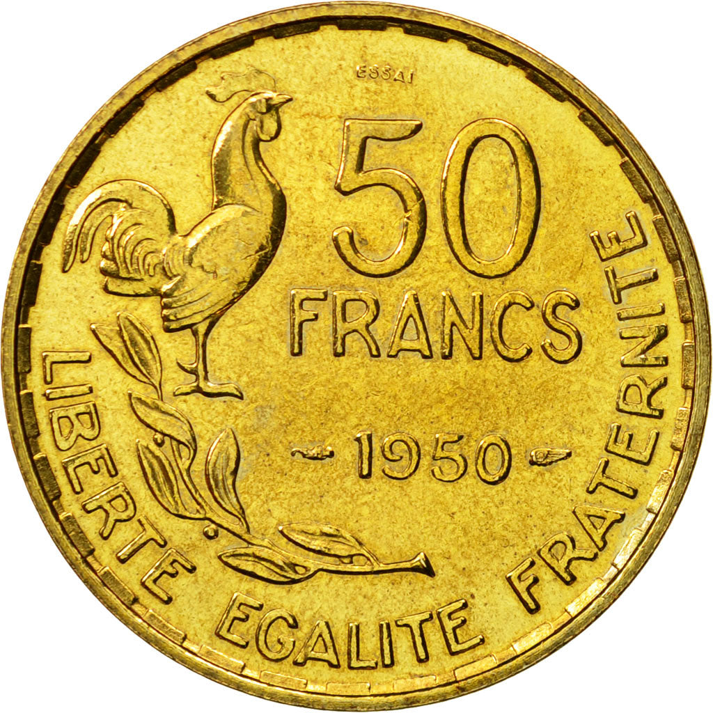 Munten, Frankrijk, Guiraud, 50 Francs, 1950, Paris, ESSAI, UNC-