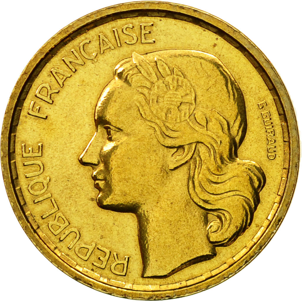 Coin, France, Guiraud, 10 Francs, 1950, Paris, ESSAI, MS(63), Aluminum-Bronze