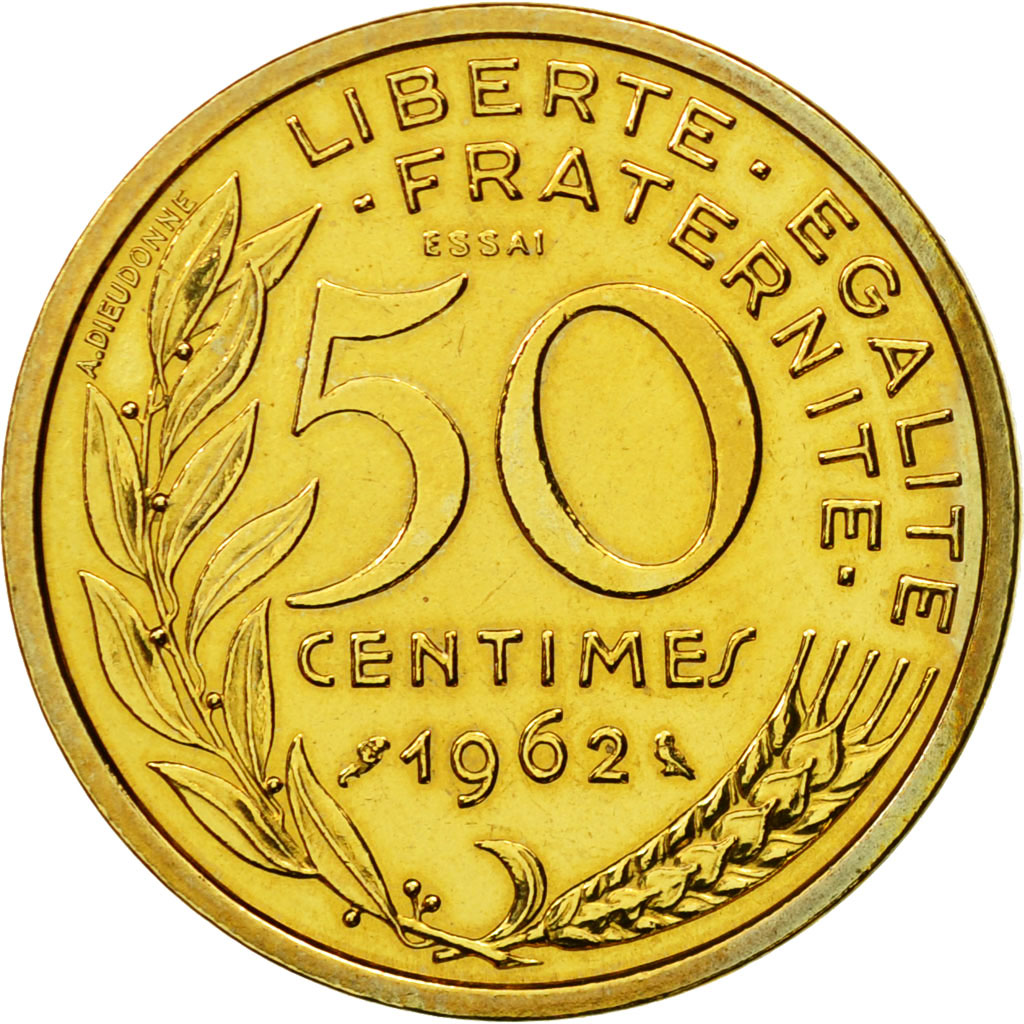 Coin, France, Marianne, 50 Centimes, 1962, Paris, ESSAI, MS(65-70)