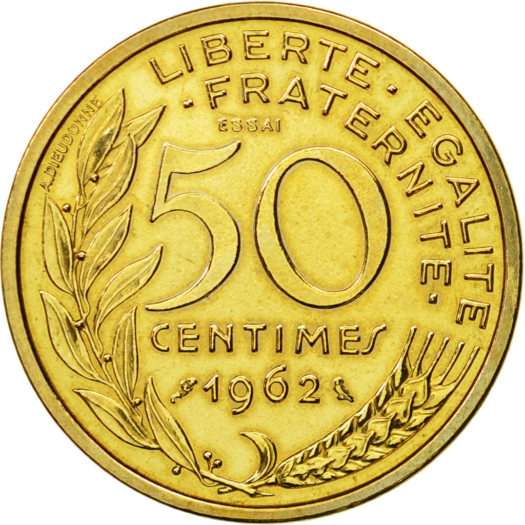 Coin, France, Marianne, 50 Centimes, 1962, Paris, ESSAI, MS(64)
