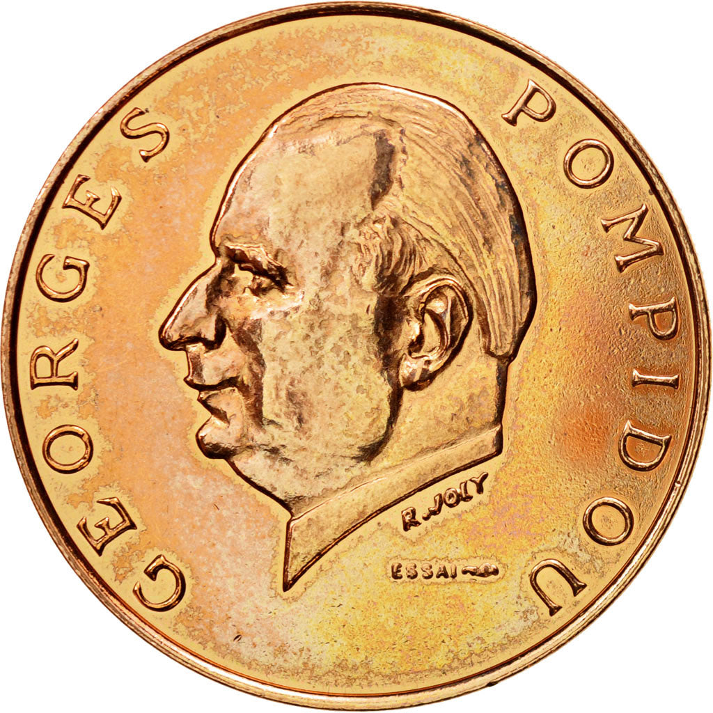 Coin, Gabon, Georges Pompidou, 5000 Francs, 1971, Paris, ESSAI, MS(64)