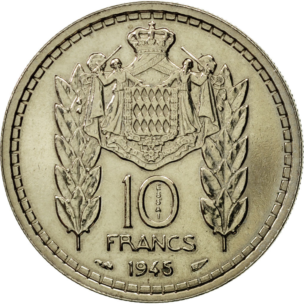Monnaie, Monaco, Louis II, 10 Francs, 1945, Paris, ESSAI, FDC, Copper-nickel