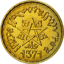 Coin, Morocco, 20 Francs, 1371/1952, Paris, ESSAI, MS(64), Aluminum-Bronze