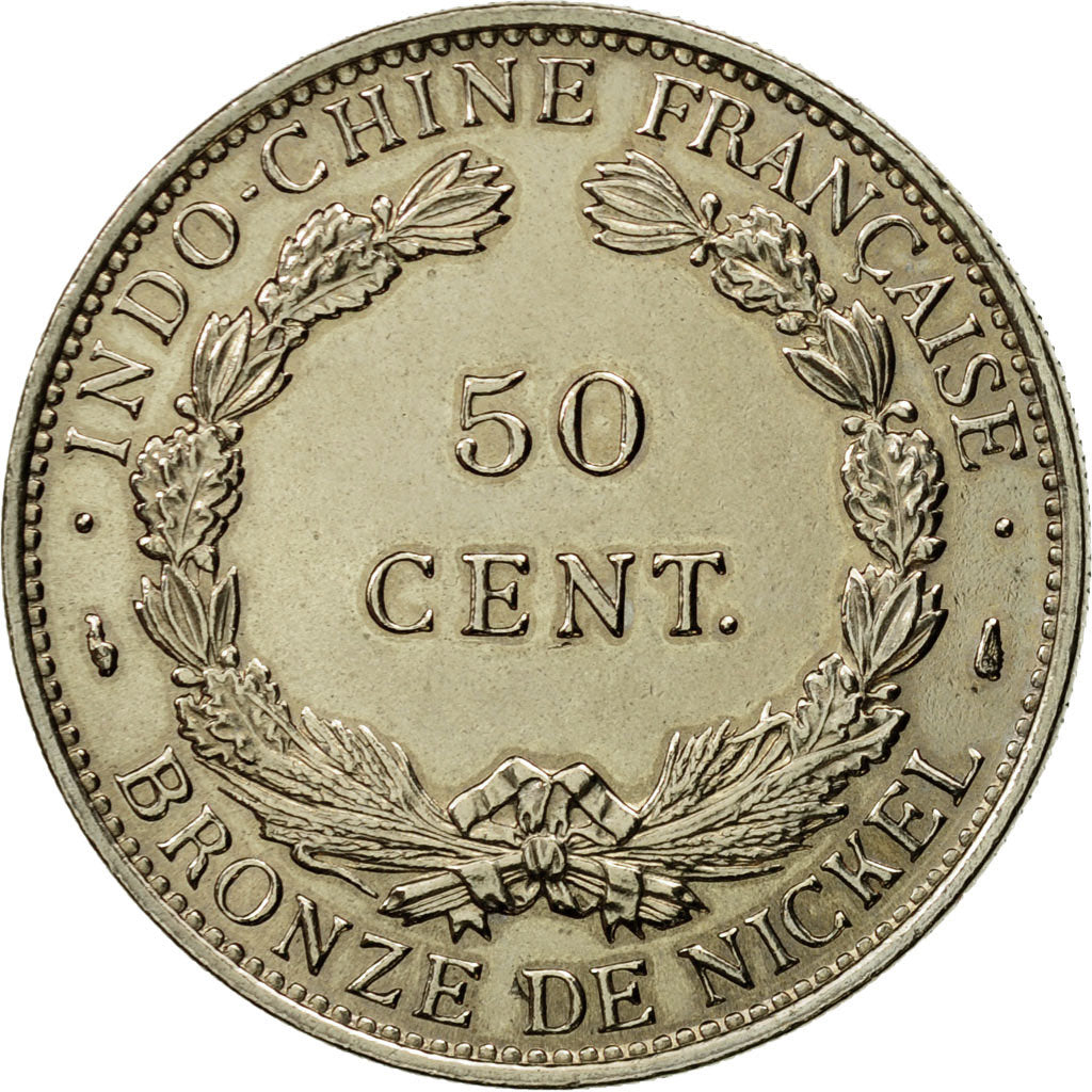 Moneda, INDOCHINA FRANCESA, 50 Cents, 1946, Paris, ESSAI, FDC, Cobre - níquel
