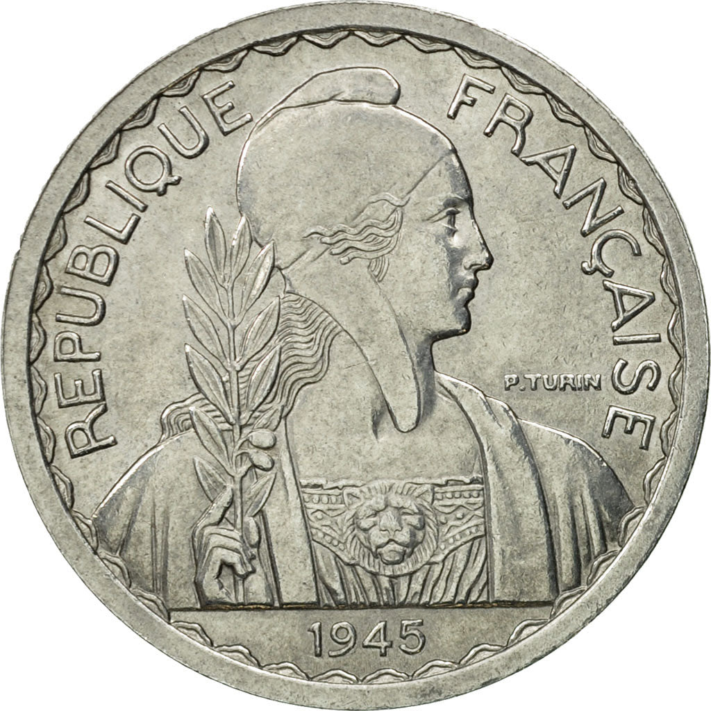 Coin, FRENCH INDO-CHINA, 20 Cents, 1945, Paris, ESSAI, MS(63), Aluminum, KM:E39