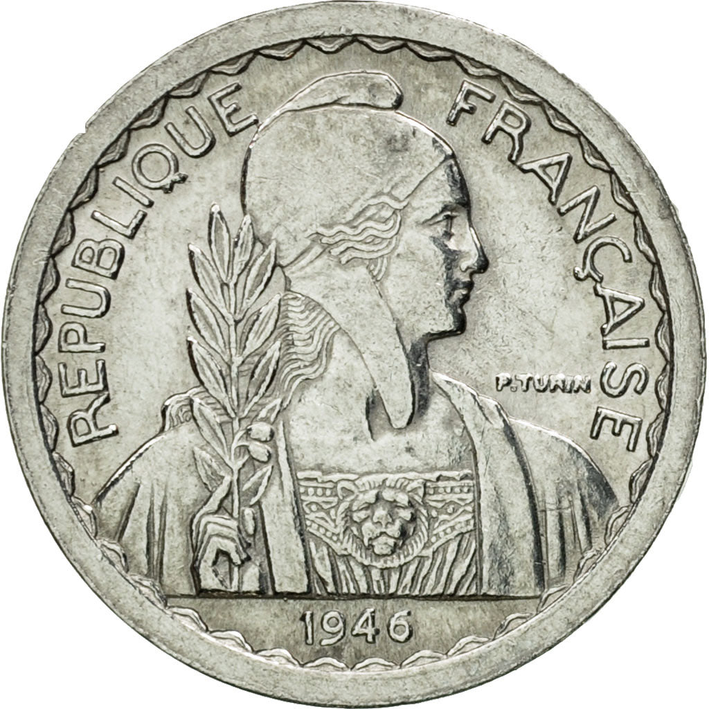 Coin, FRENCH INDO-CHINA, 5 Cents, 1946, Paris, ESSAI, MS(63), Aluminum, KM:E40
