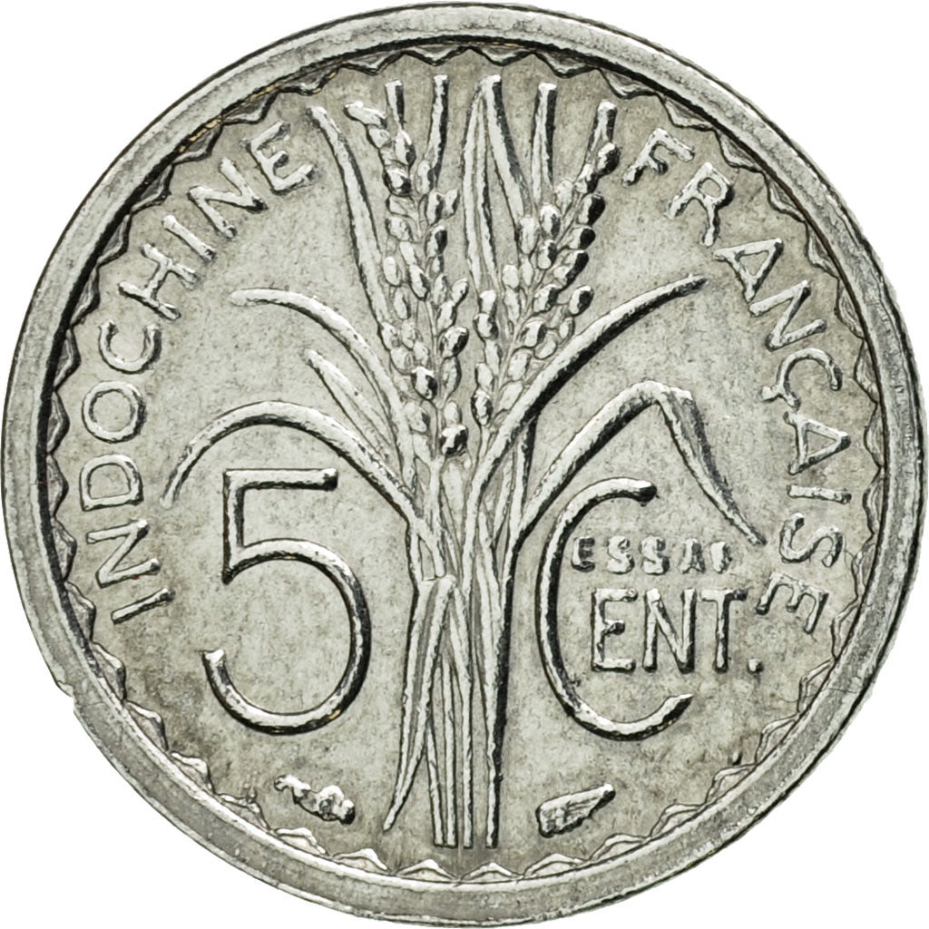 Coin, FRENCH INDO-CHINA, 5 Cents, 1946, Paris, ESSAI, MS(63), Aluminum, KM:E40