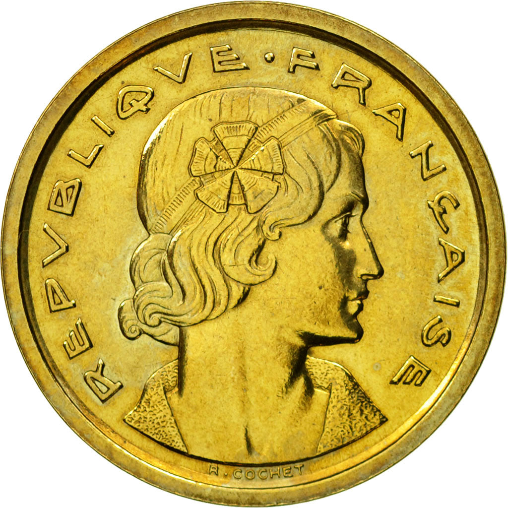 Coin, France, Essai de Cochet, 20 Centimes, 1961, Paris, ESSAI, MS(63)