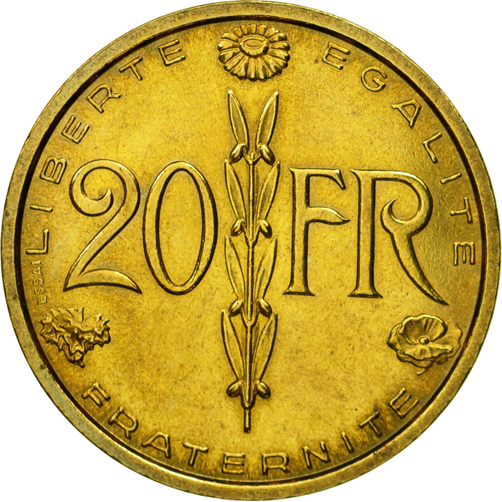 Coin, France, Essai de Simon, 20 Francs, 1950, Paris, ESSAI, MS(64)