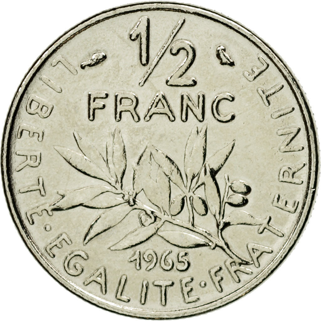 Coin, France, Semeuse, 1/2 Franc, 1965, Paris, ESSAI, MS(60-62), Nickel
