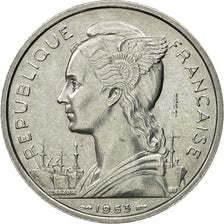 Coin, Madagascar, 5 Francs, 1953, Paris, ESSAI, MS(65-70), Aluminum, KM:E3