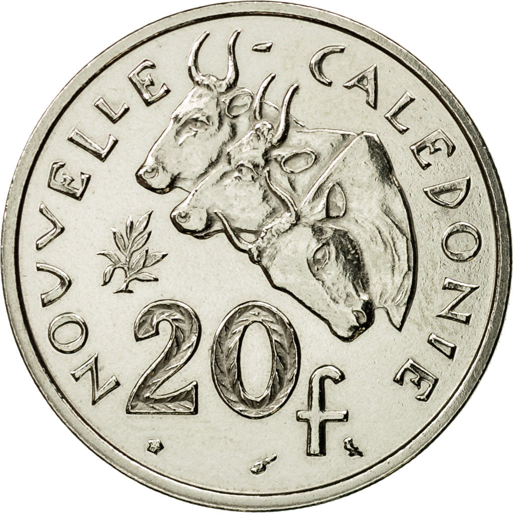 Coin, New Caledonia, 20 Francs, 1967, Paris, ESSAI, MS(65-70), Nickel, KM:E12