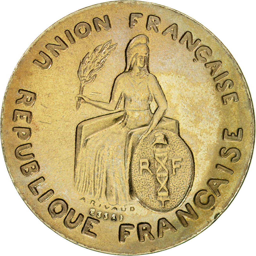 Coin, New Caledonia, Franc, 1948, Paris, ESSAI, MS(60-62), Nickel-Bronze, KM:E3