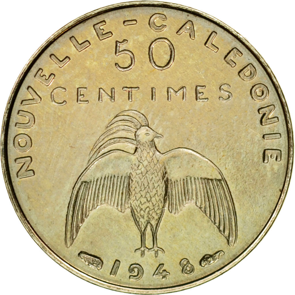 Coin, New Caledonia, 50 Centimes, 1948, Paris, ESSAI, MS(63), Nickel-Bronze