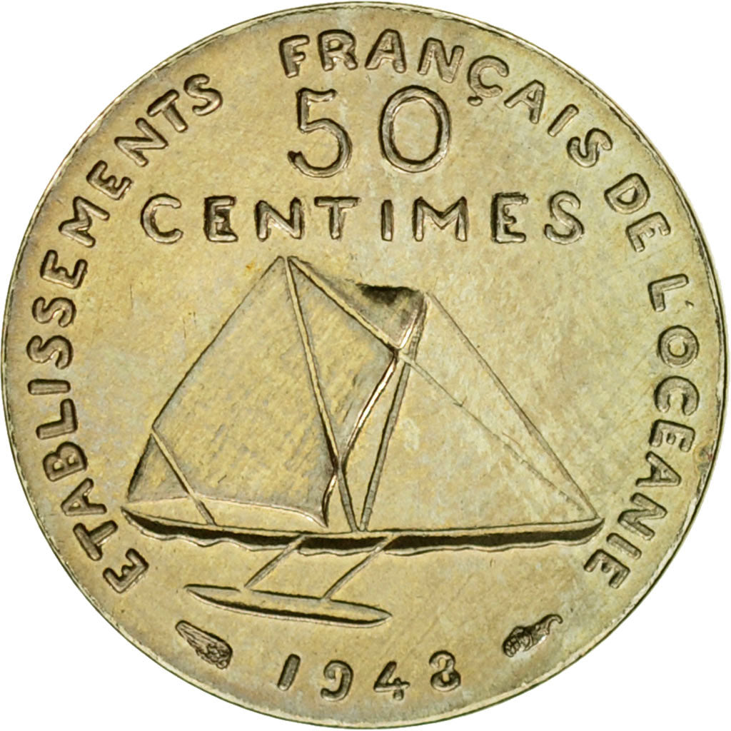 Monnaie, FRENCH OCEANIA, 50 Centimes, 1948, Paris, ESSAI, SPL+, Nickel-Bronze