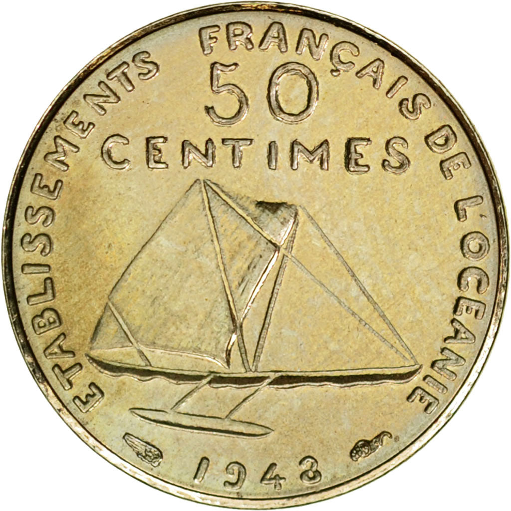 Monnaie, FRENCH OCEANIA, 50 Centimes, 1948, Paris, ESSAI, SPL, Nickel-Bronze