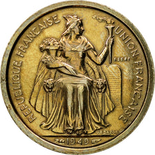 Münze, FRENCH OCEANIA, 2 Francs, 1949, Paris, ESSAI, UNZ, Copper-nickel, KM:E9