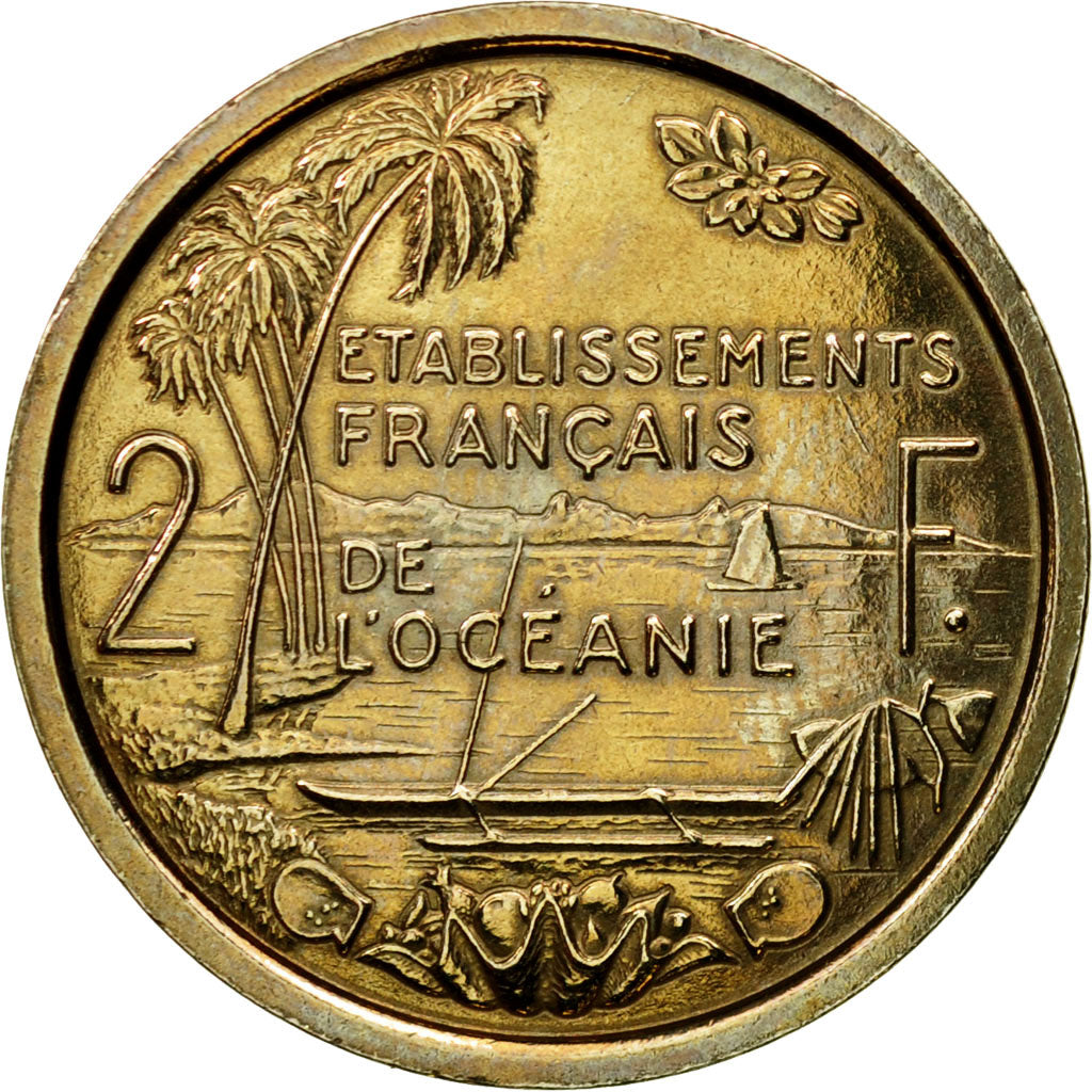Münze, FRENCH OCEANIA, 2 Francs, 1949, Paris, ESSAI, UNZ, Copper-nickel, KM:E9