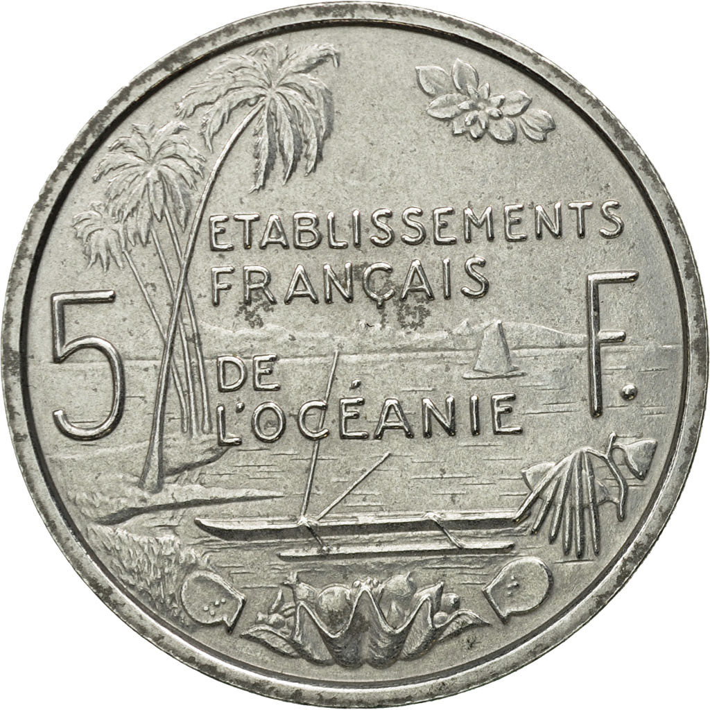 Coin, FRENCH OCEANIA, 5 Francs, 1952, Paris, ESSAI, MS(60-62), Aluminum, KM:E10