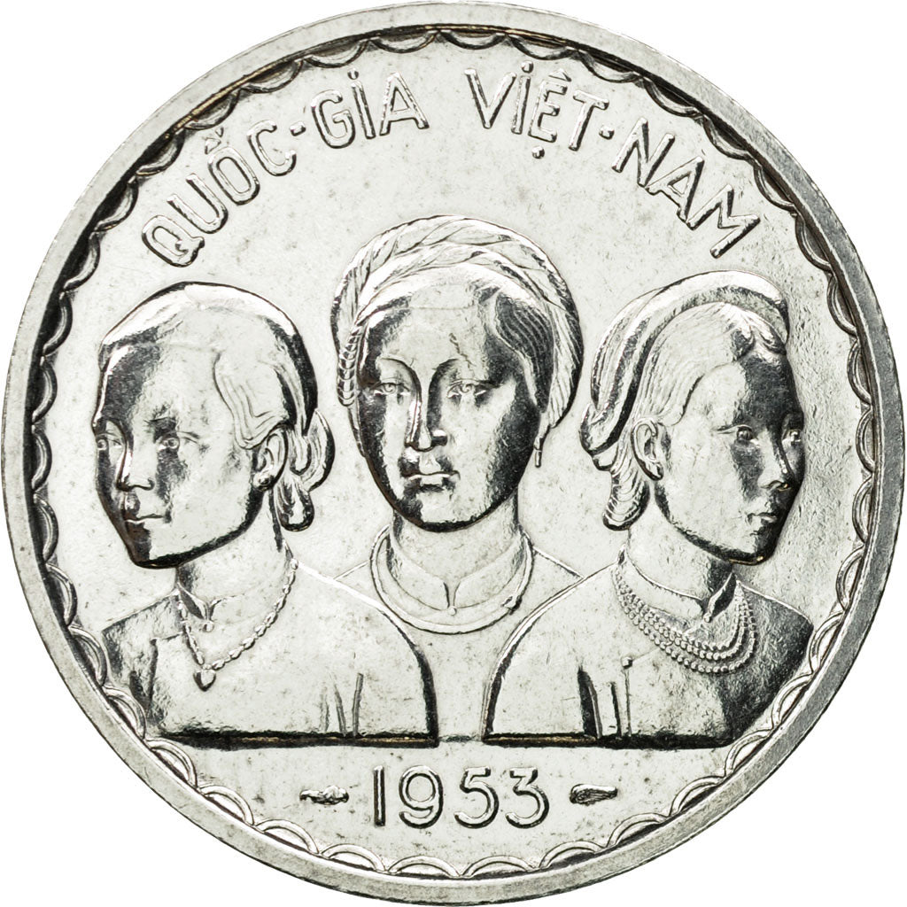 Coin, Vietnam, STATE OF SOUTH VIET NAM, 50 Su, 1953, Paris, ESSAI, MS(63)
