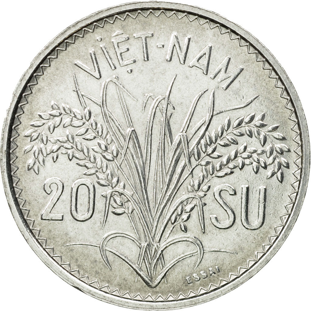 Moneda, Vietnam, STATE OF SOUTH VIET NAM, 20 Su, 1953, Paris, ESSAI, SC