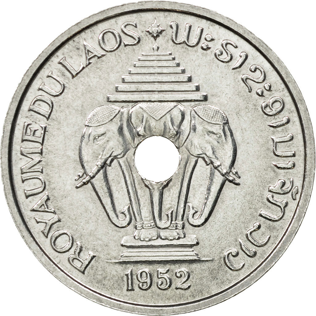 Monnaie, Laos, Sisavang Vong, 20 Cents, 1952, Paris, ESSAI, SPL+, Aluminium