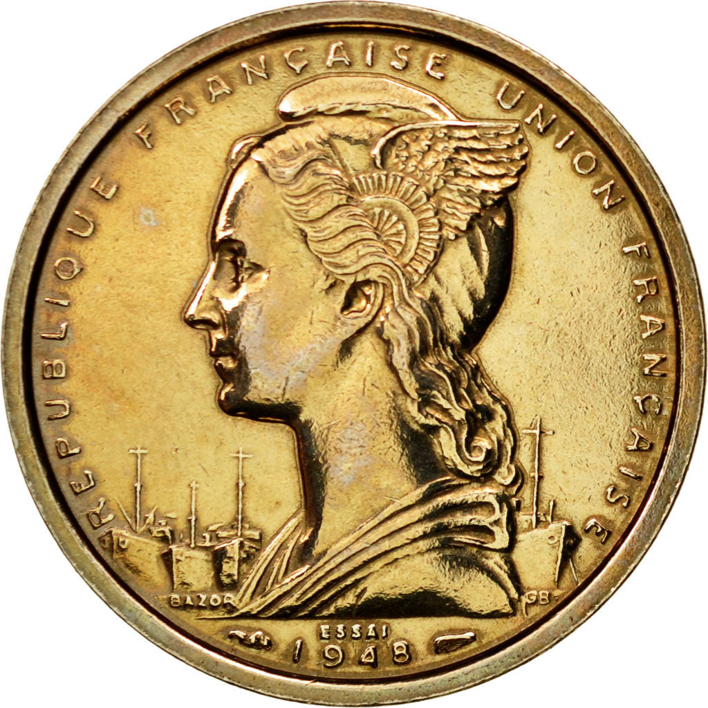 Coin, SAINT PIERRE & MIQUELON, 2 Francs, 1948, Paris, ESSAI, MS(63)
