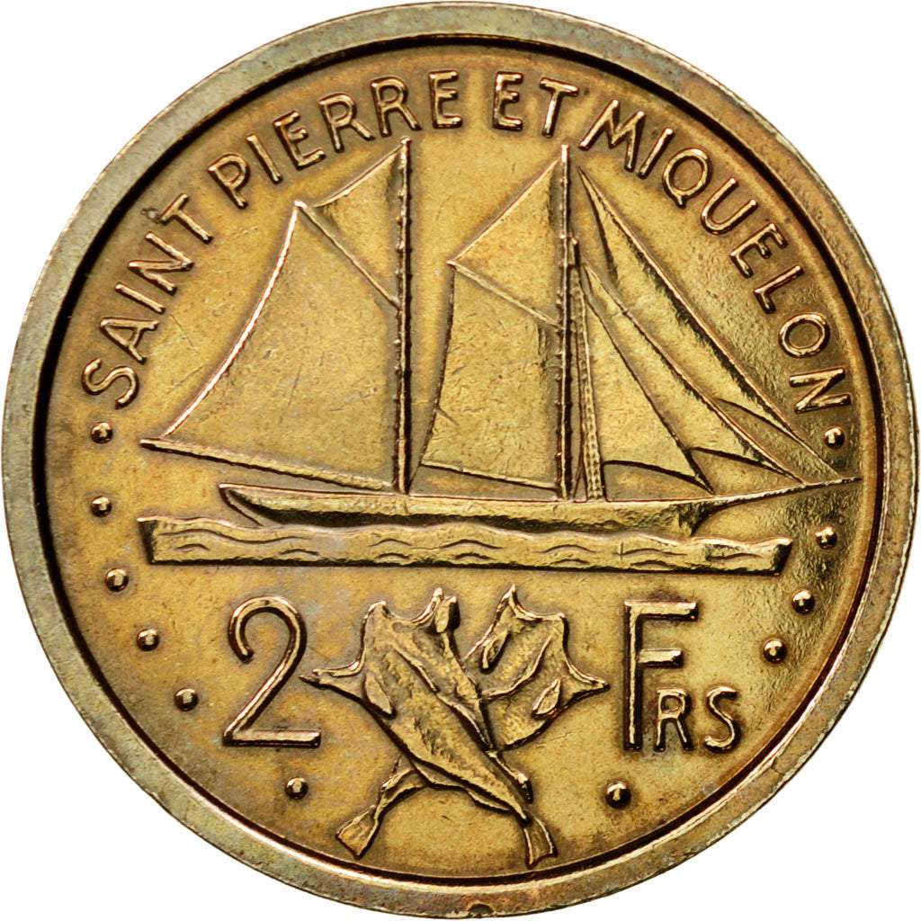 Coin, SAINT PIERRE & MIQUELON, 2 Francs, 1948, Paris, ESSAI, MS(63)
