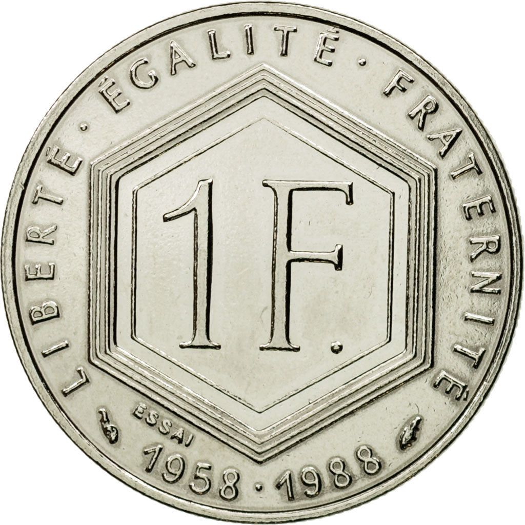 Moneta, Francia, Charles de Gaulle, Franc, 1988, Pessac, ESSAI, SPL, Nichel
