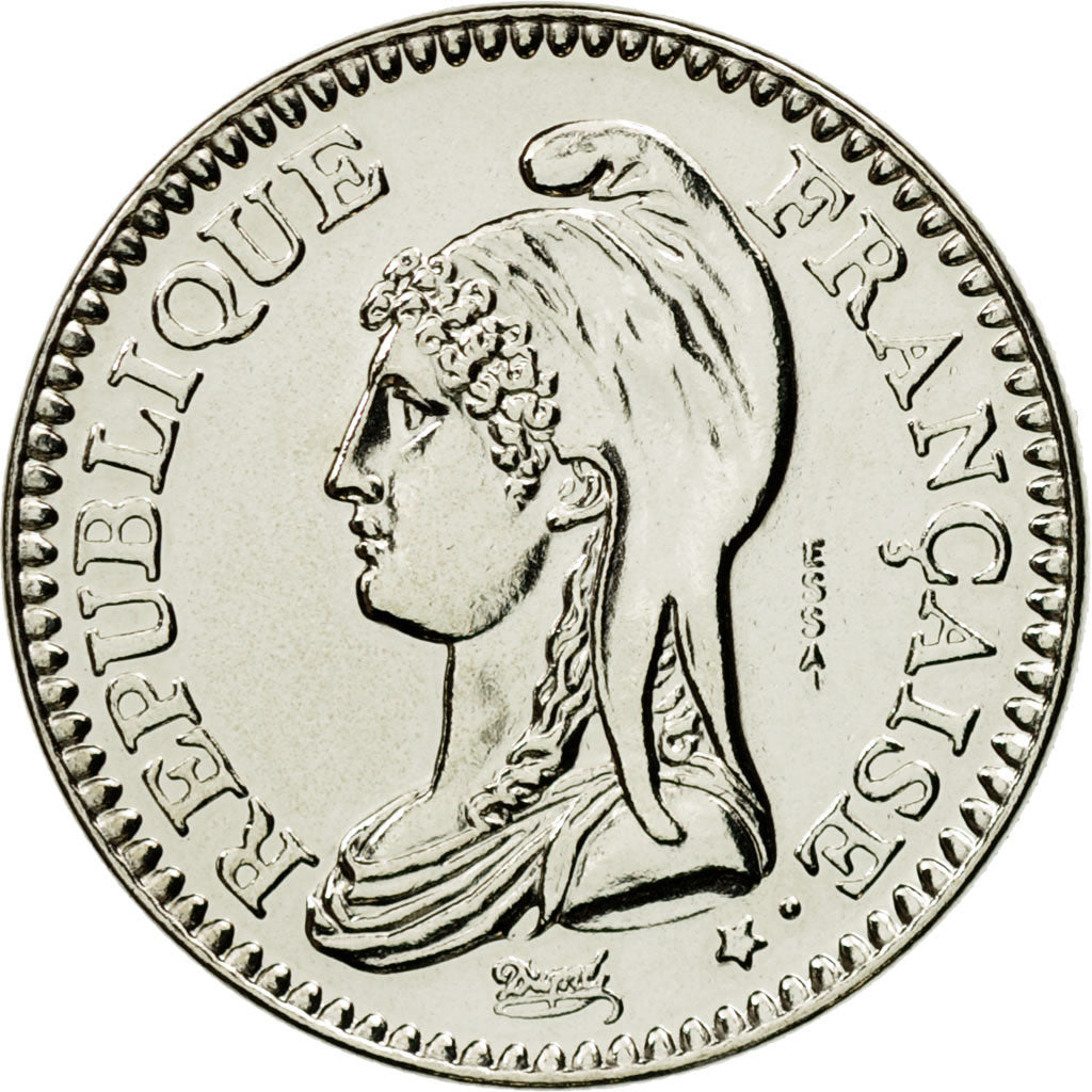Coin, France, République, Franc, 1992, Paris, ESSAI, MS(63), Nickel, KM:1004.1