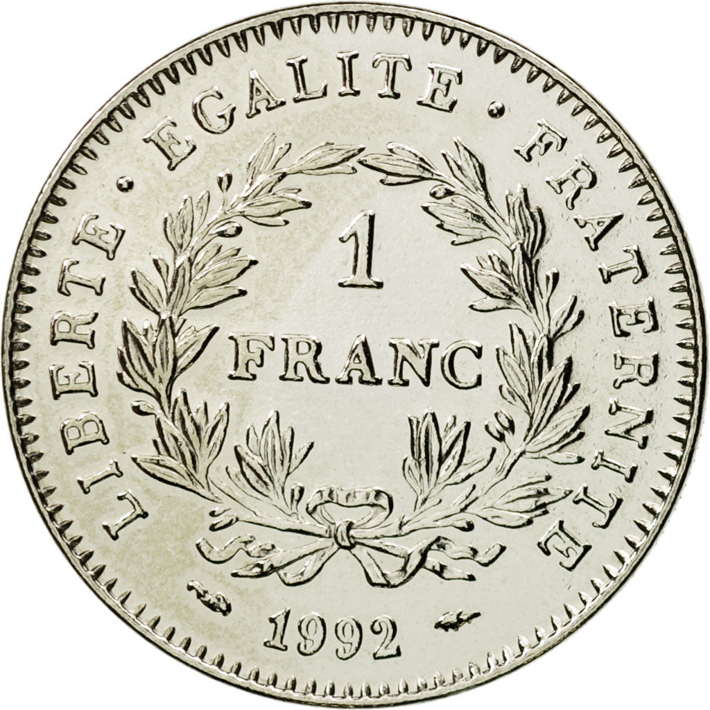 Coin, France, République, Franc, 1992, Paris, ESSAI, MS(63), Nickel, KM:1004.1