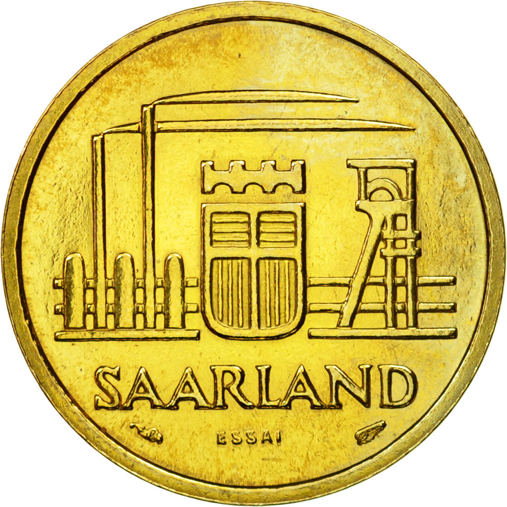 Moneta, SAARLAND, 20 Franken, 1954, Paris, ESSAI, SPL, Alluminio-bronzo, KM:E3