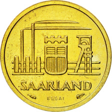 Coin, SAARLAND, 10 Franken, 1954, Paris, ESSAI, MS(60-62), Aluminum-Bronze