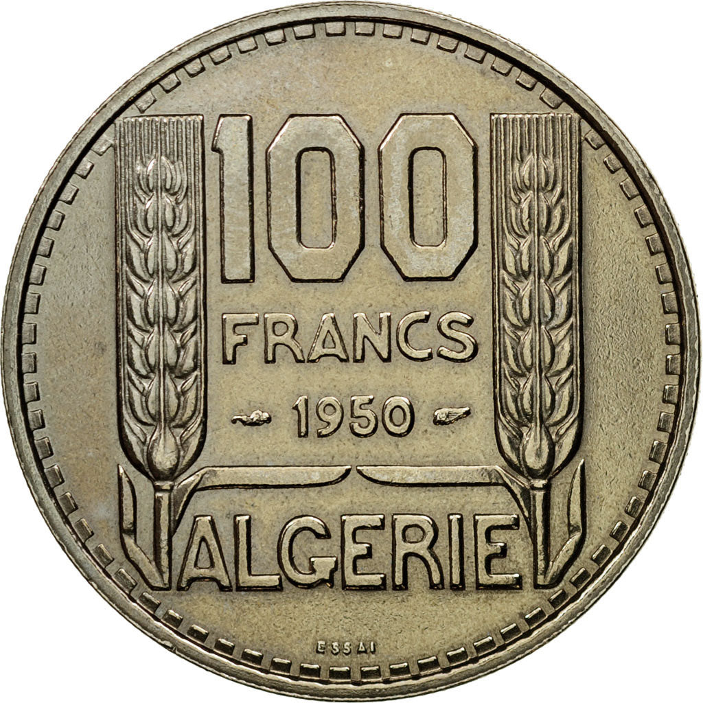 Monnaie, Algeria, Turin, 100 Francs, 1950, Paris, ESSAI, SPL, Copper-nickel