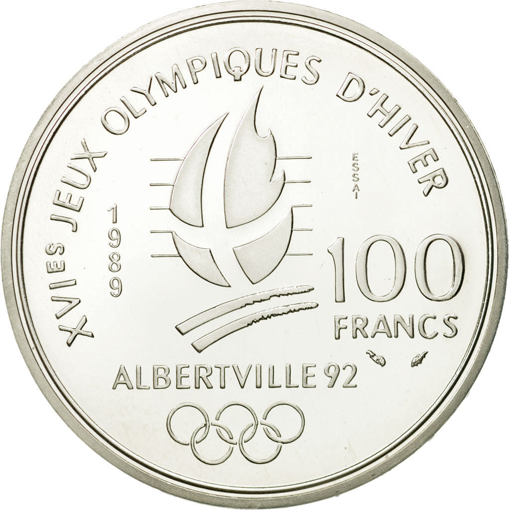 Moneta, Francia, 100 Francs, 1989, Paris, ESSAI, FDC, Argento, Gadoury:C1