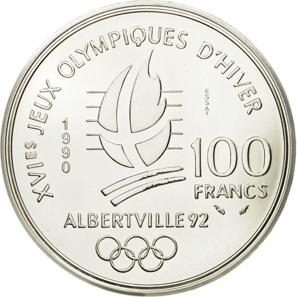 Coin, France, 100 Francs, 1990, Paris, ESSAI, MS(65-70), Silver, Gadoury:C7