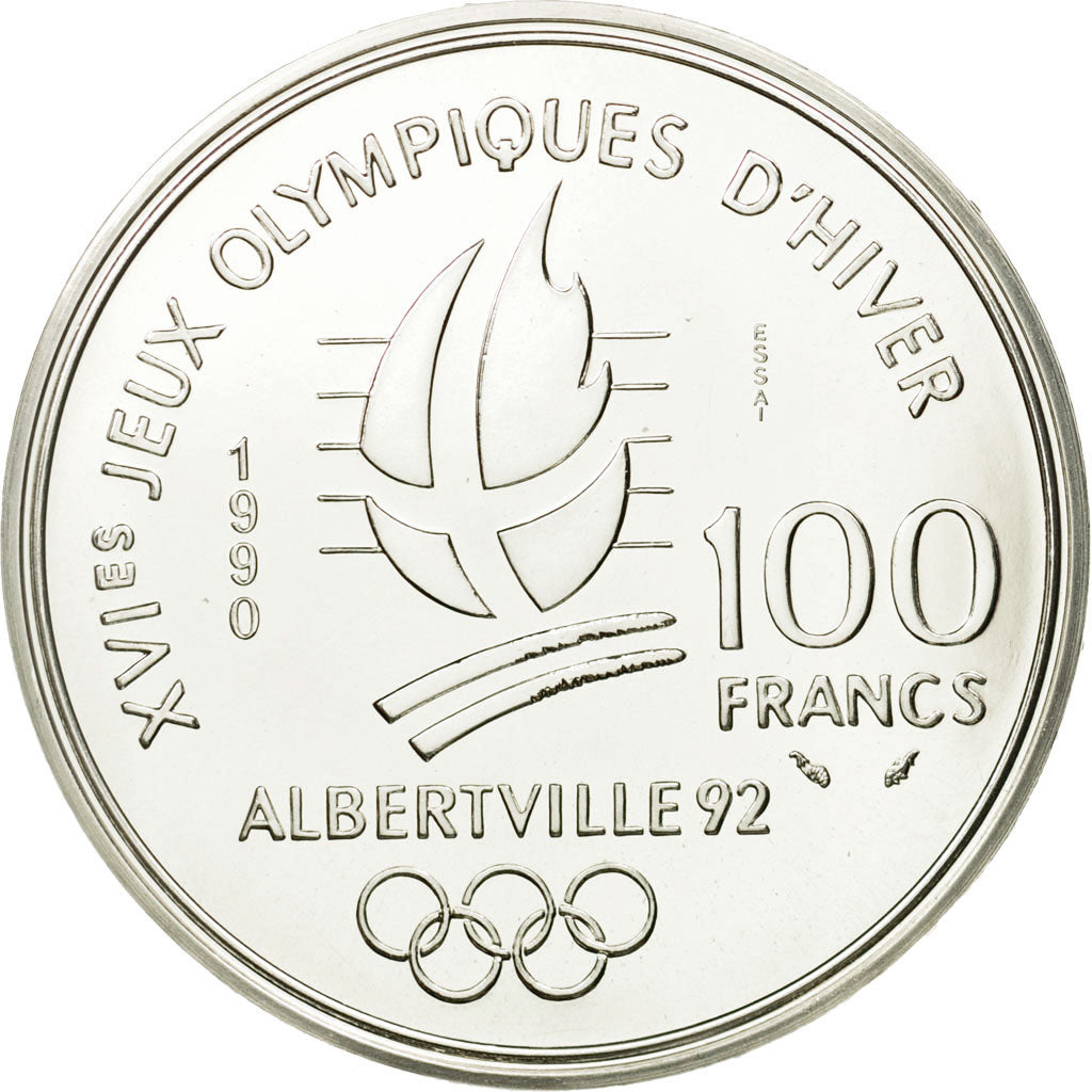 Coin, France, 100 Francs, 1990, Paris, ESSAI, MS(65-70), Silver, Gadoury:C9