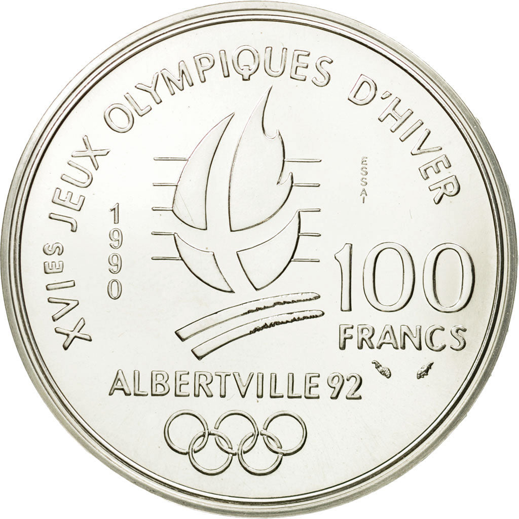 Coin, France, 100 Francs, 1990, Paris, ESSAI, MS(65-70), Silver, Gadoury:C13